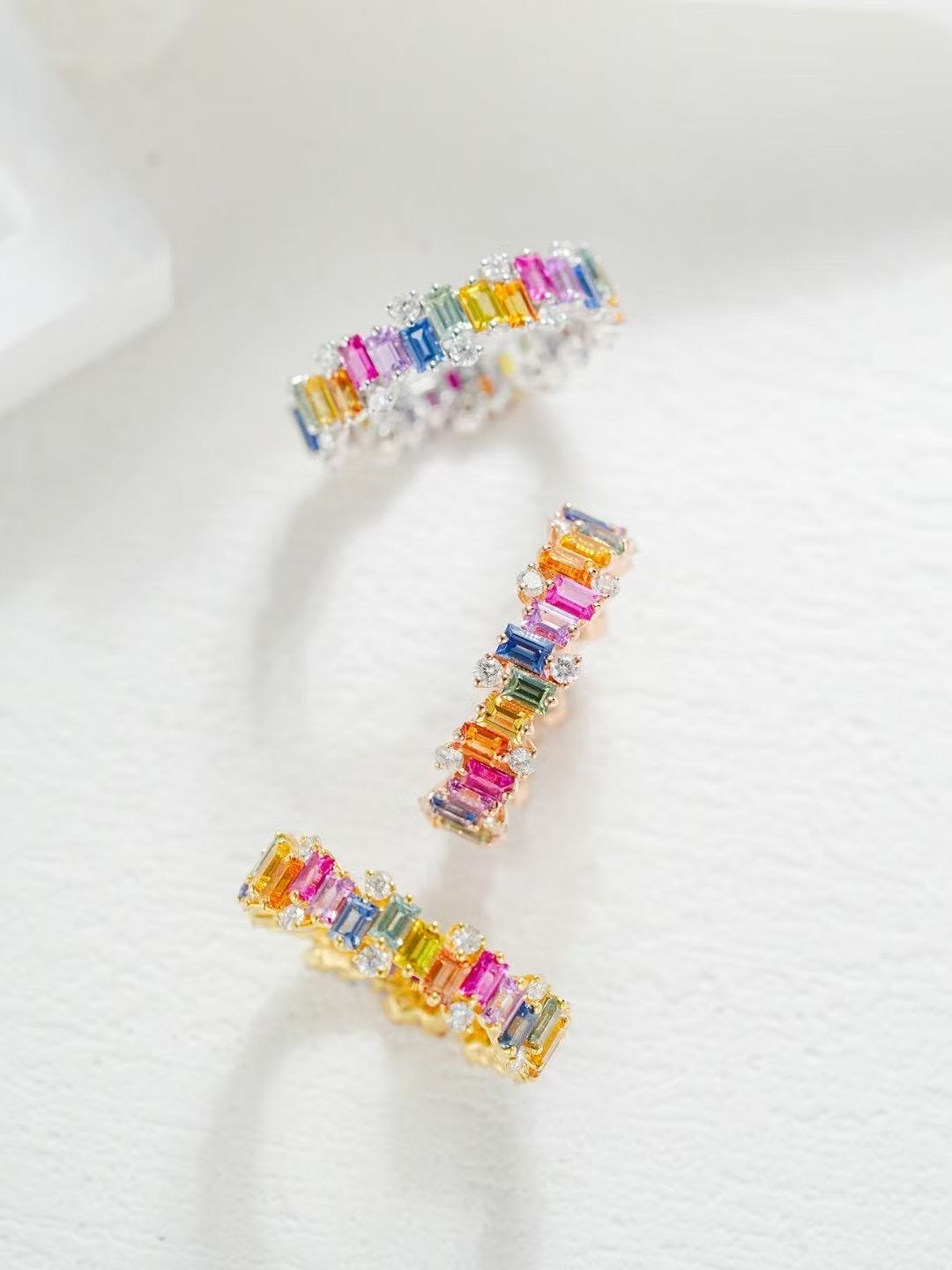 Rainbow Sapphire 18k Gold Ring (Item No. SA124)