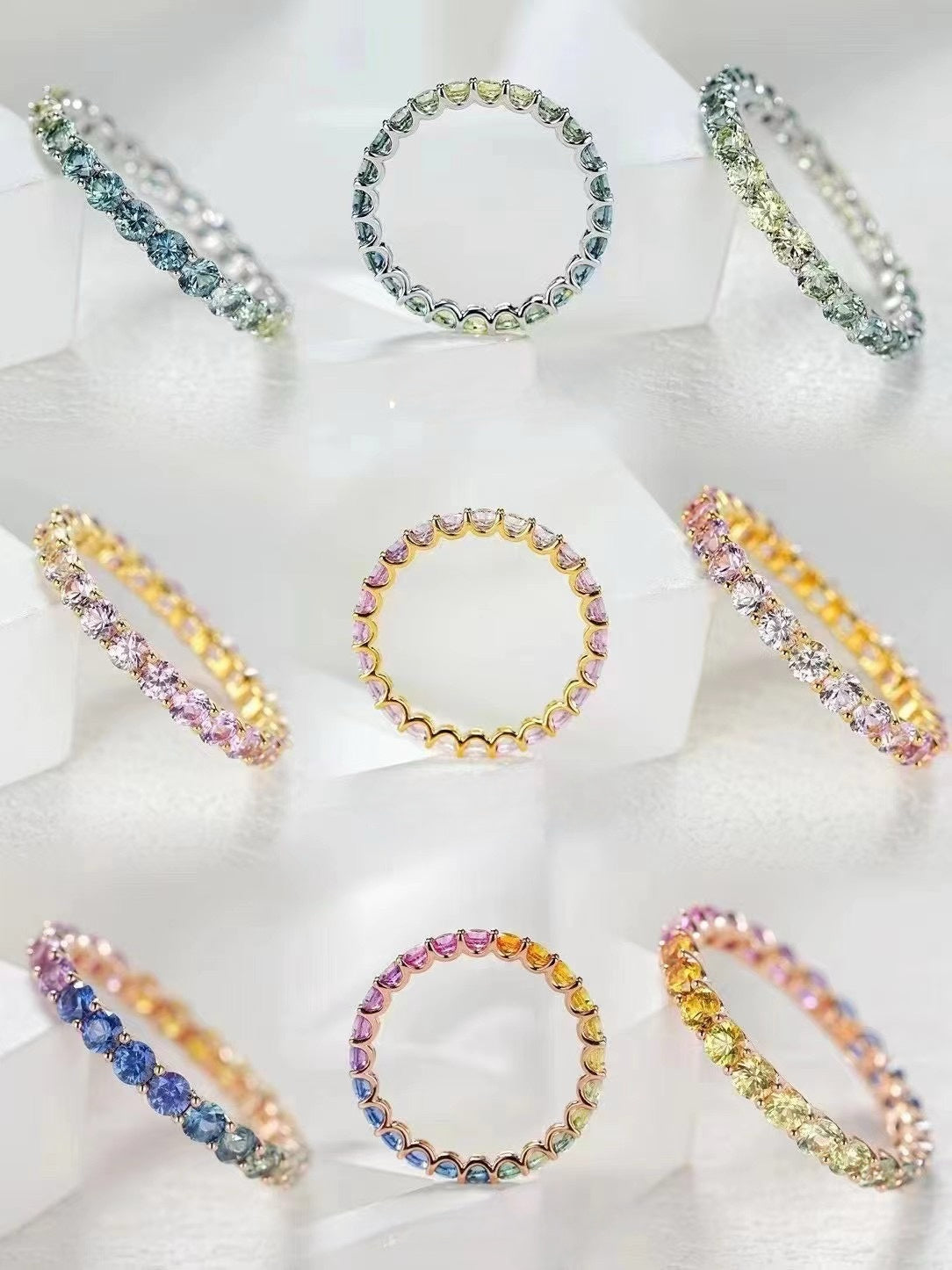 Rainbow Sapphire 18k Gold Ring (Item No. SA062)