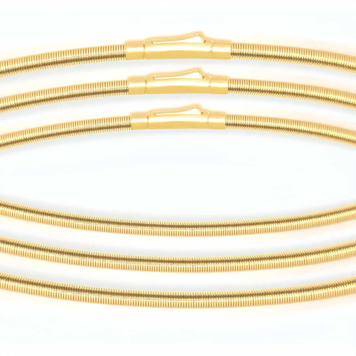 1.2/1.4/1.7mm Omega 18k Gold Necklace (Item No. SR011CN)