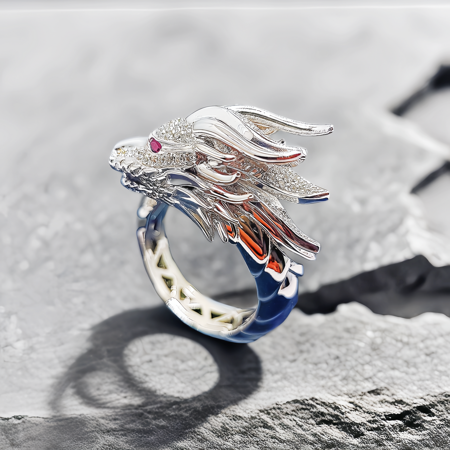 Dragon Silver/18K Gold Ring (Item No.SC012)