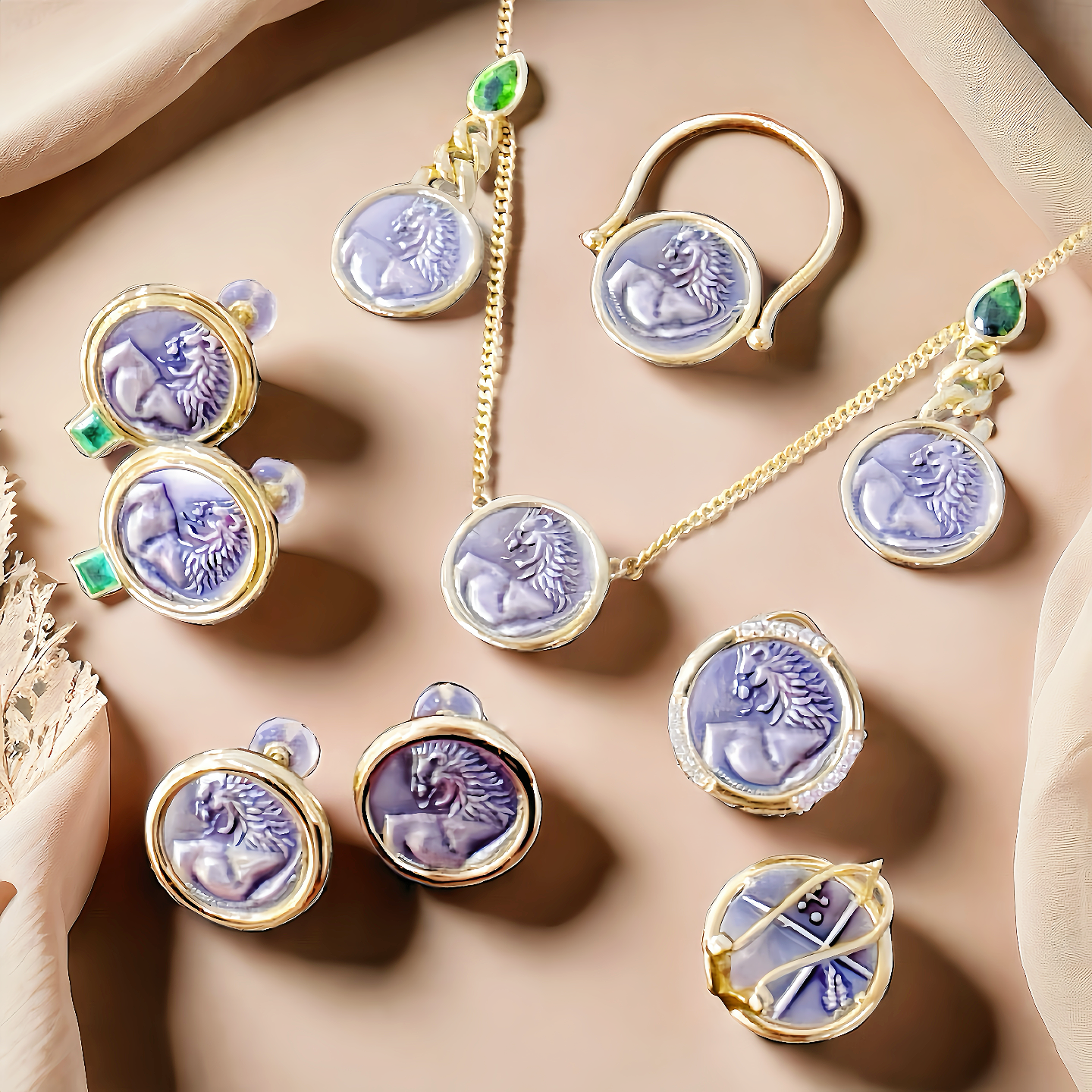 Lion Ancient Coin Medallion 18K Gold Collection (Item No. COIN009)