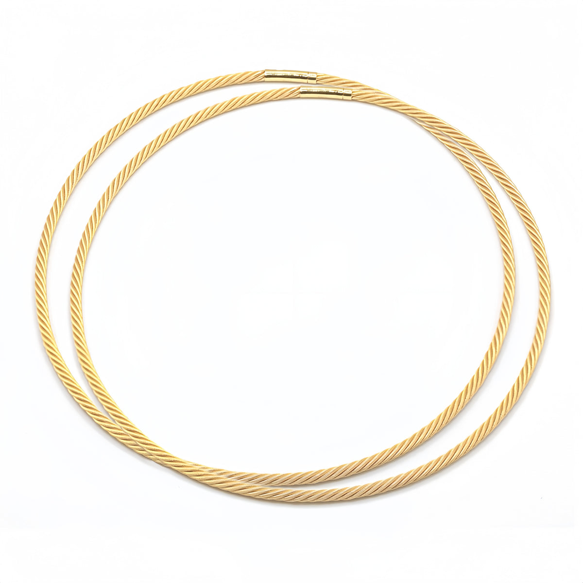 7 Strand Twisted 18k Gold Necklace (Item No. SH031CN)
