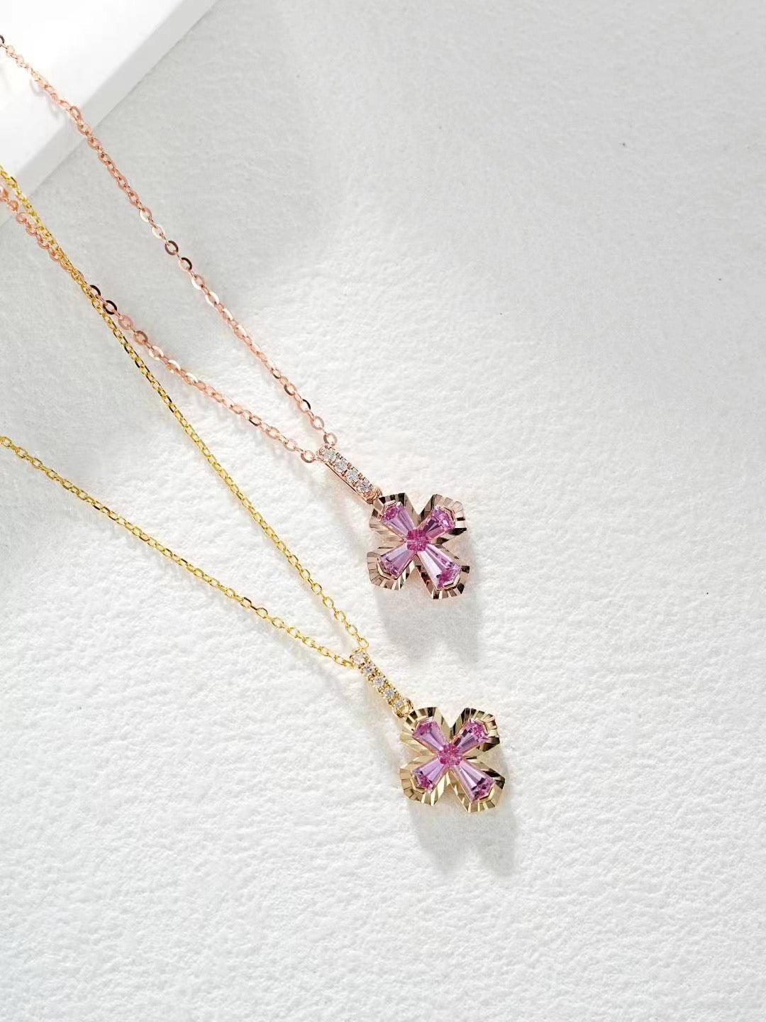 Cross Rainbow Sapphire 18K Gold Pendant (Item No. SA054)