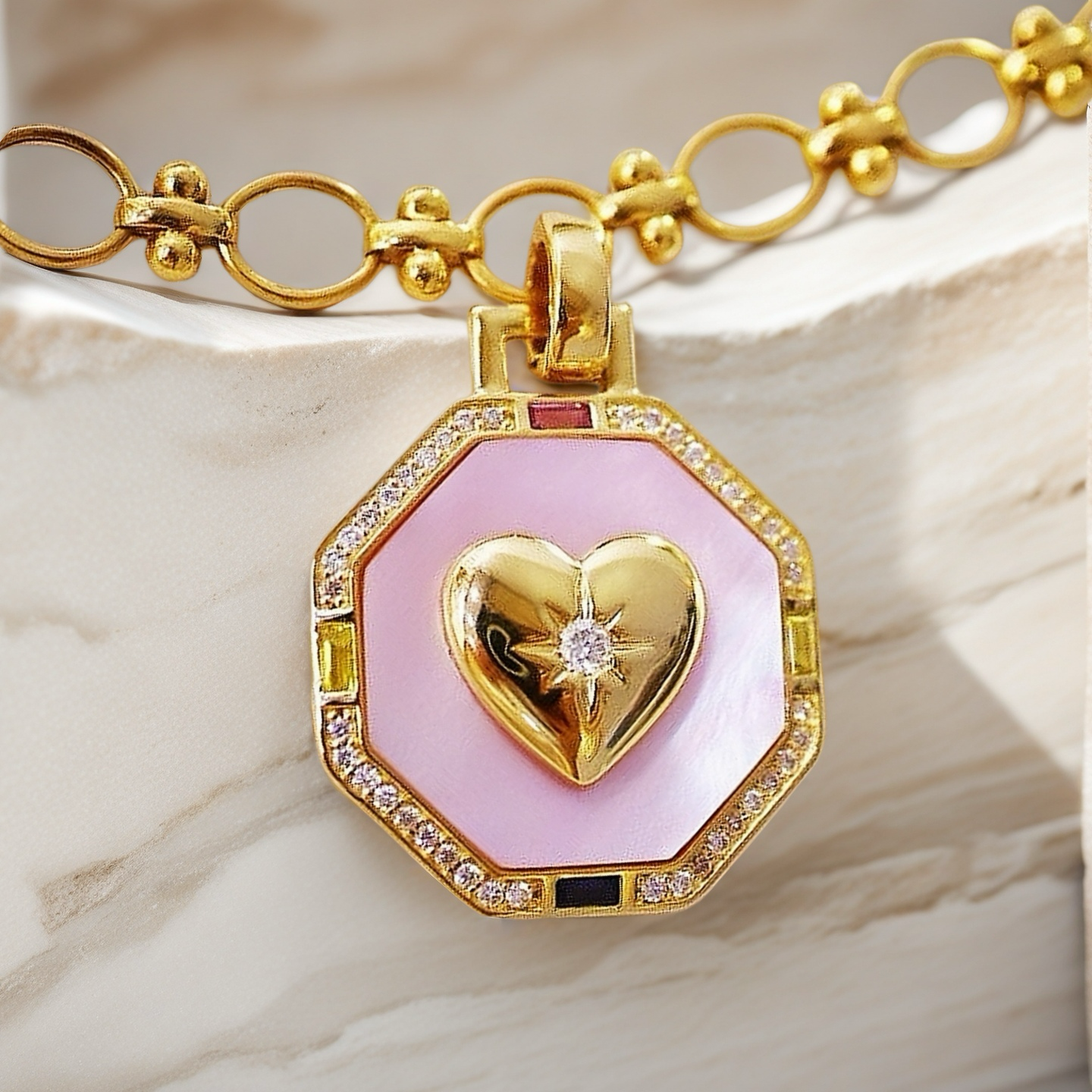 Vintage 18k Gold Diamond Pendant (Item No. VT101)