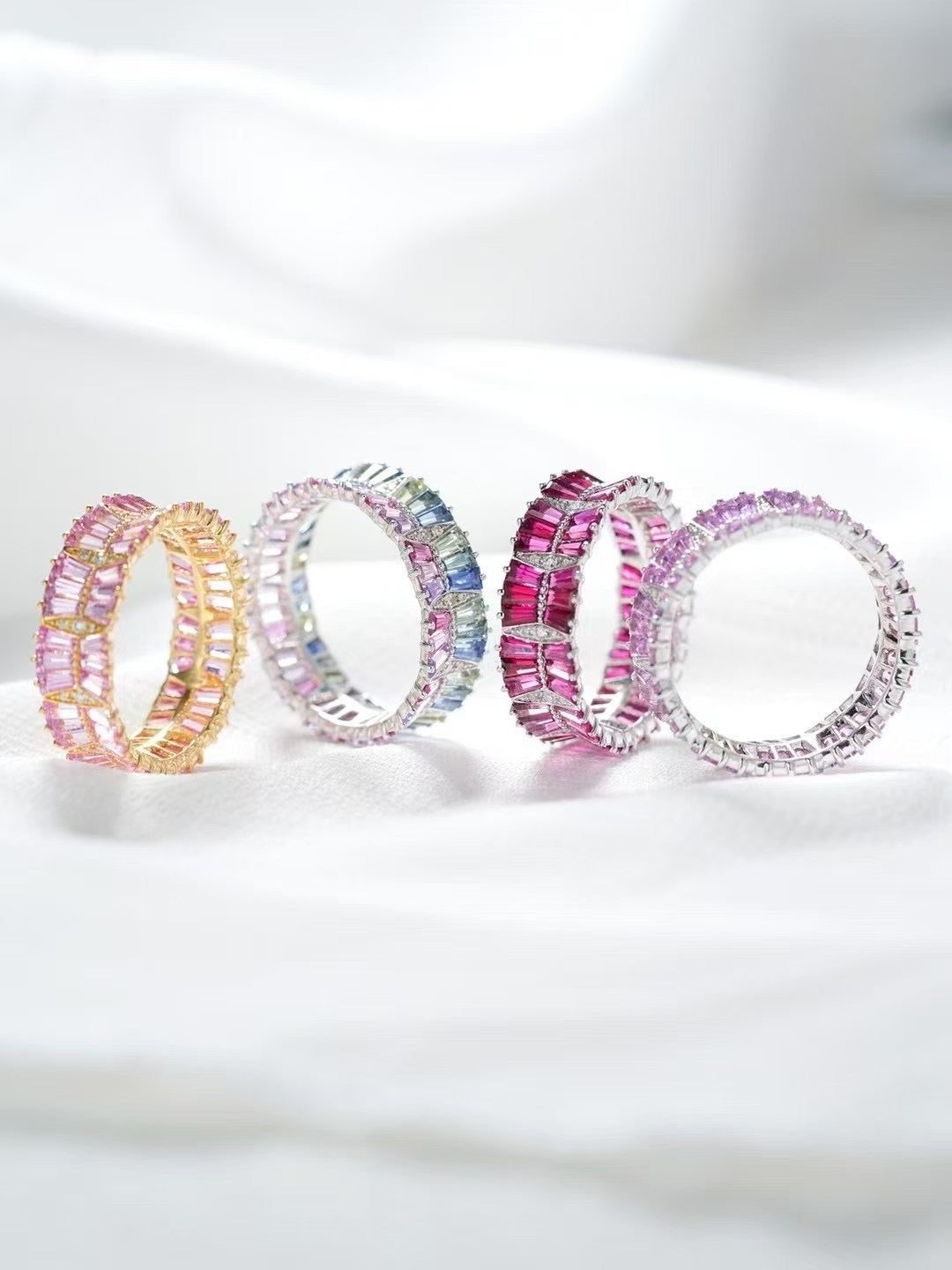 Rainbow Sapphire 18k Gold Ring (Item No. SA120)