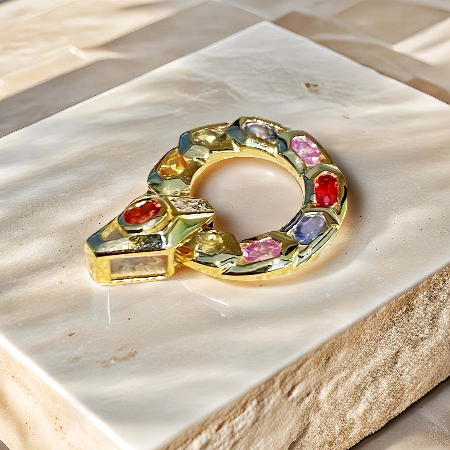 Snake 18k Gold Diamond Pendant (Item No. VT164)