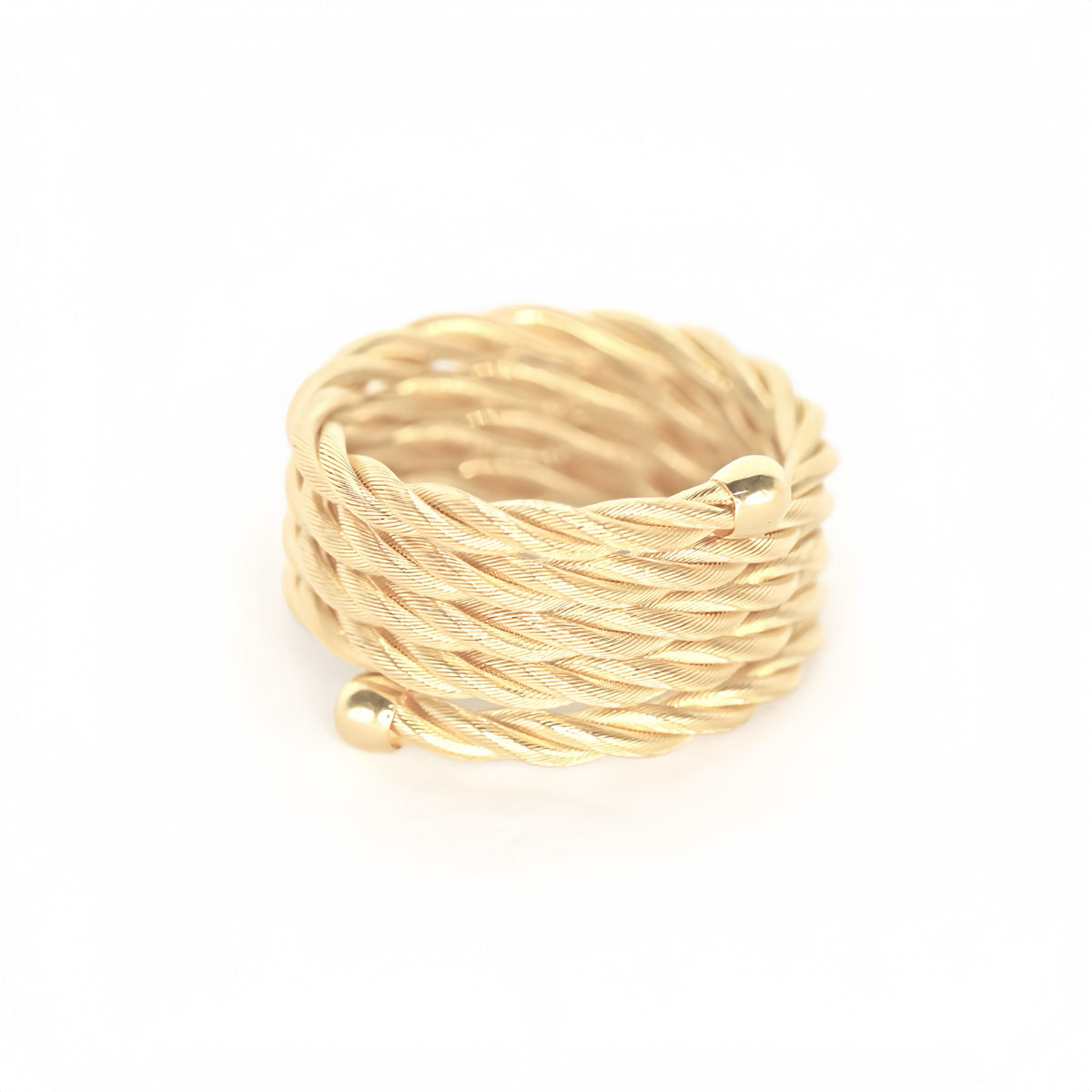 Twisted 18k Gold Diamond Ring (Item No. SH061CR)