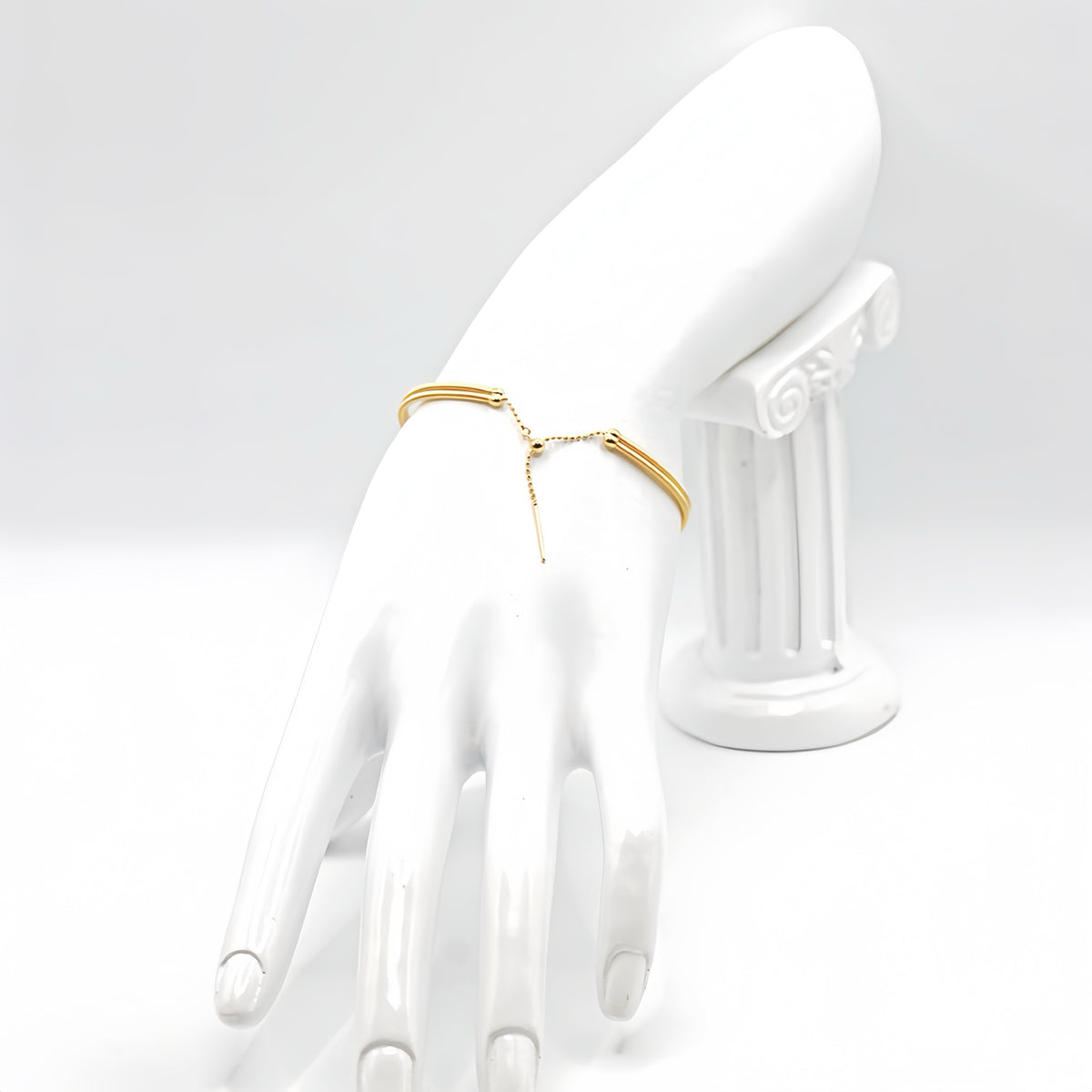 Double Strand Twisted 18K Gold Bracelet (Item No. SR021CB)