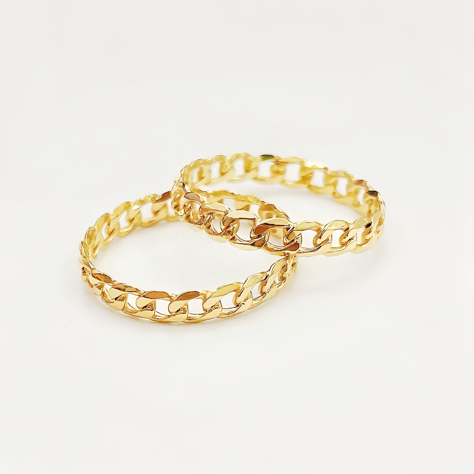Curb Link 18k Gold Ring (Item No. HFR030)