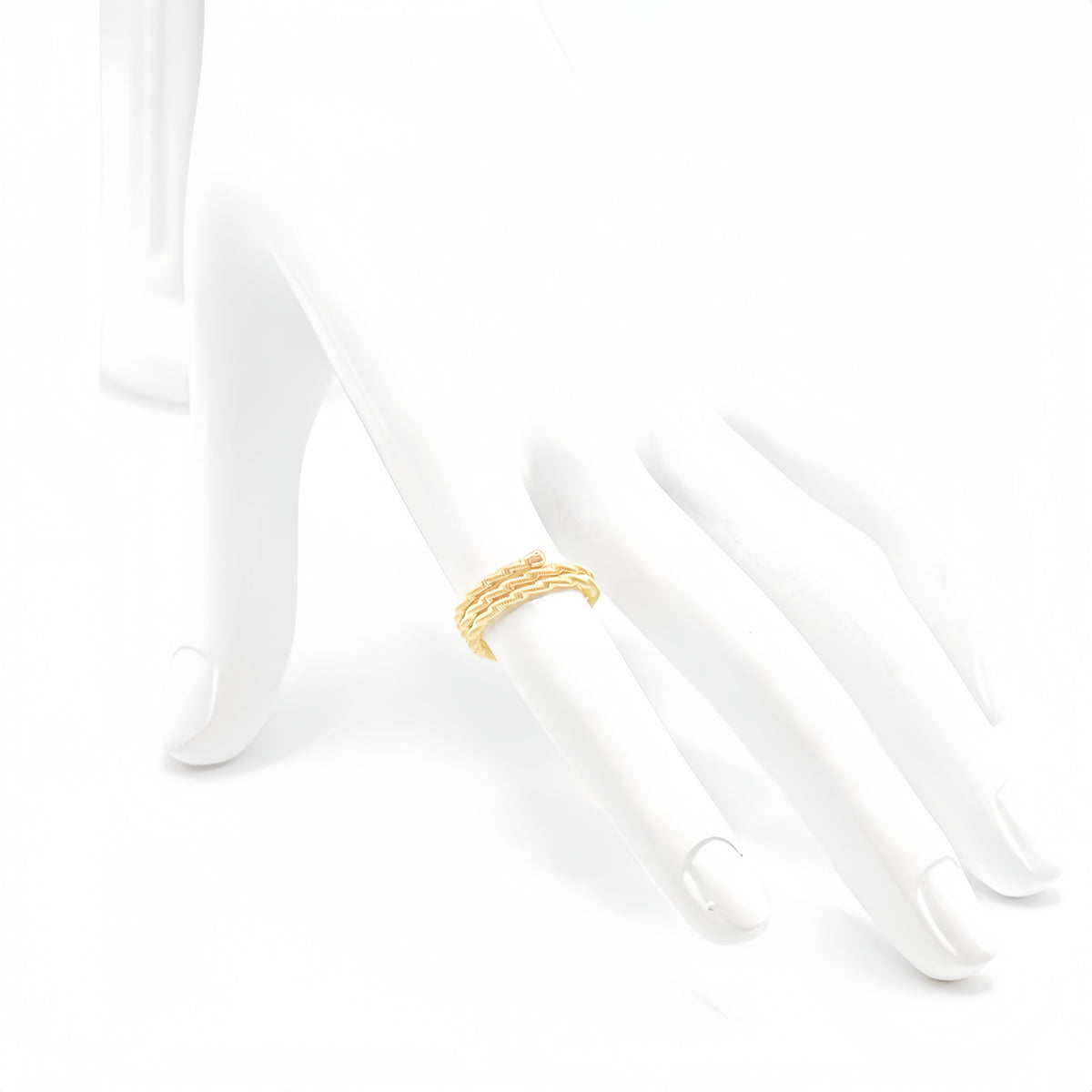 Double Wire-wrapped 18k Gold Ring (Item No. DG151CR)