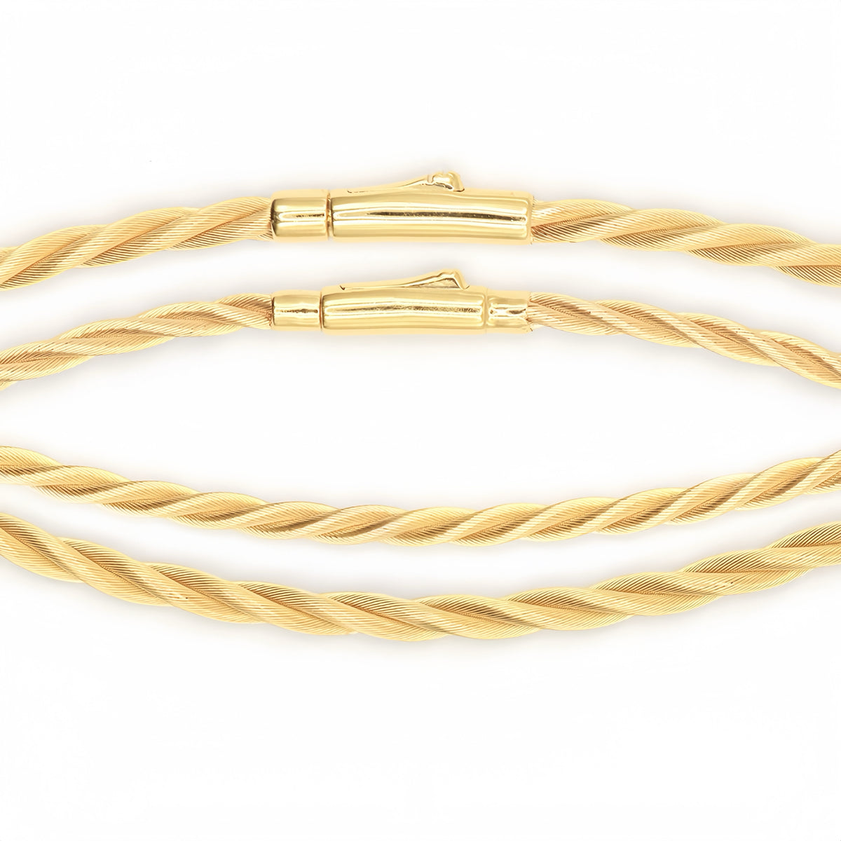 3 Strand Twisted 18k Gold Necklace (Item No. SH021CN)