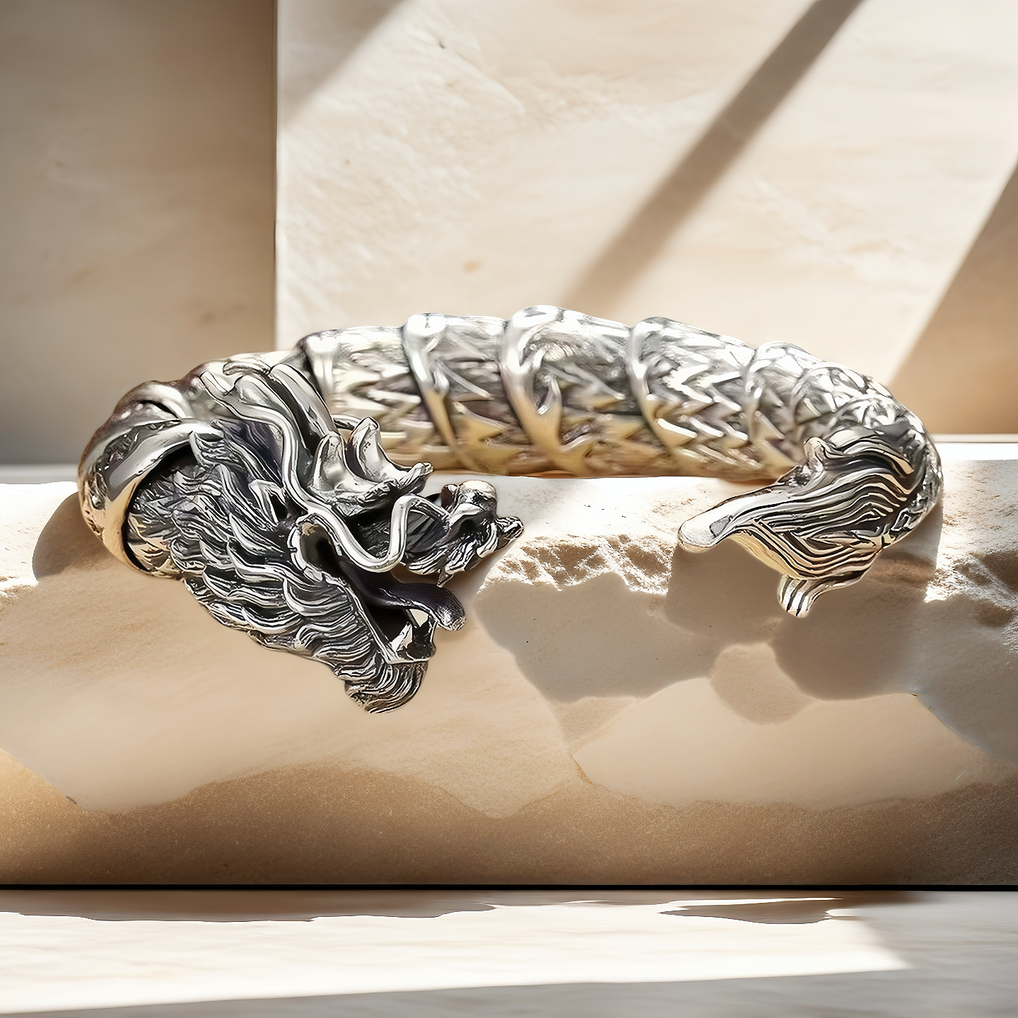 Flying Dragon Silver Bangle (Item No. B0122)