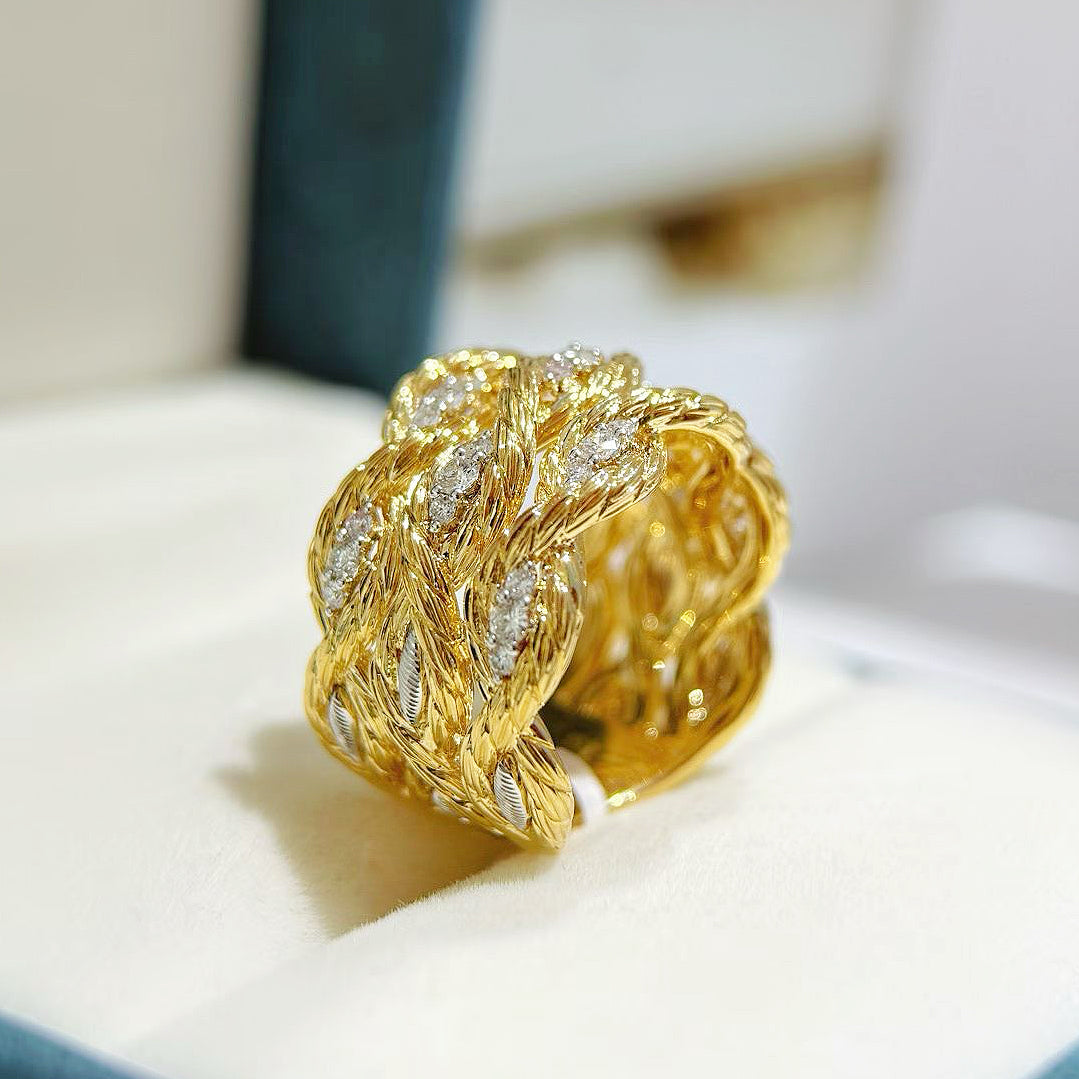 Vintage 18k Gold Diamond Ring (Item No. VT486)