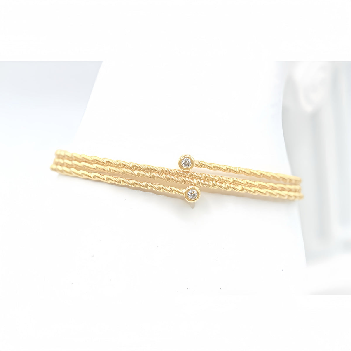 Electroforming Muti-layer 18K Gold Diamond Bracelet (Item No. DG041CB)