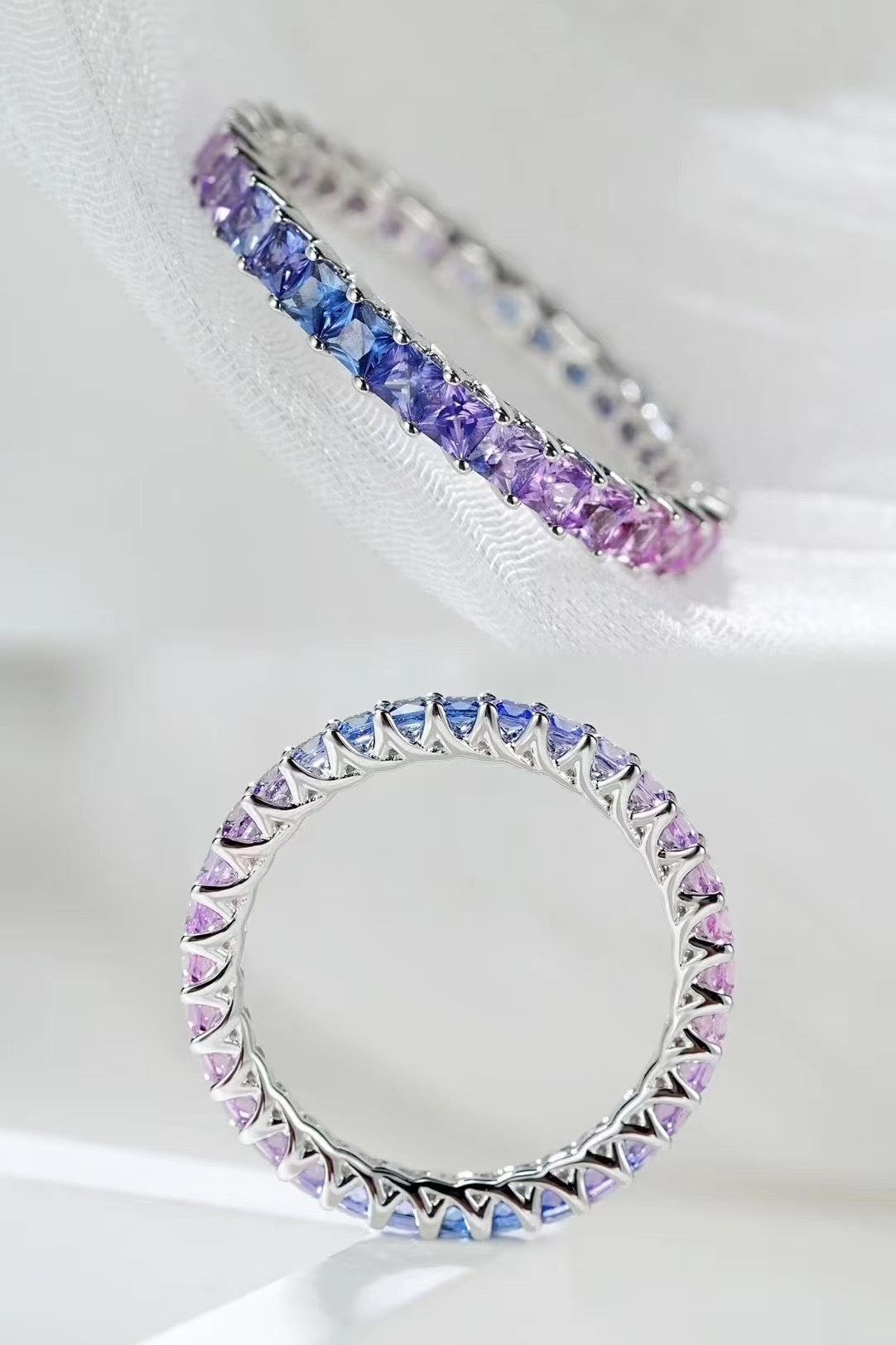 Rainbow Sapphire 18k Gold Ring (Item No. SA042)