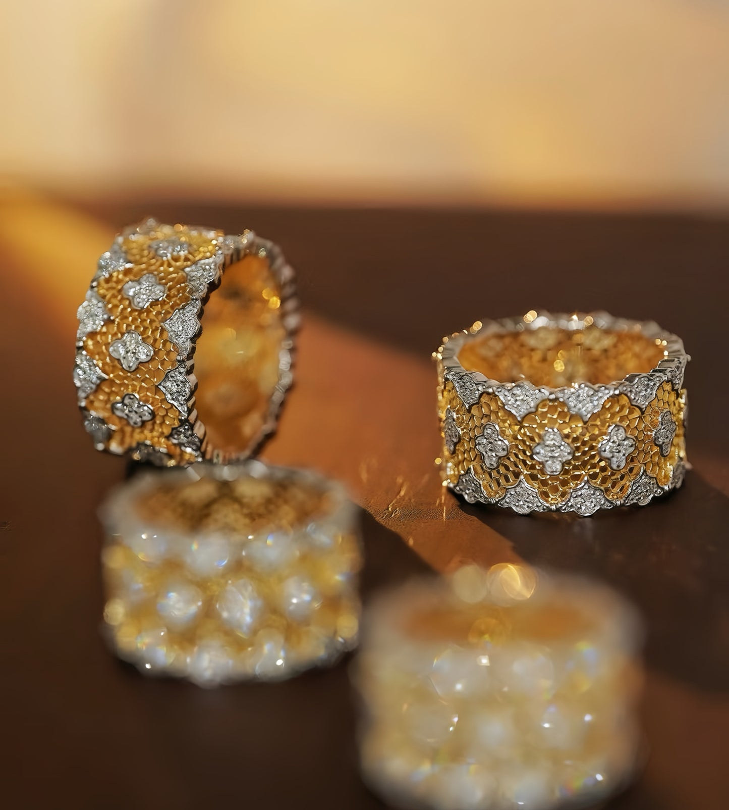 Vintage Victoria Lace 18k Gold Diamond Ring (Item No. VT043)