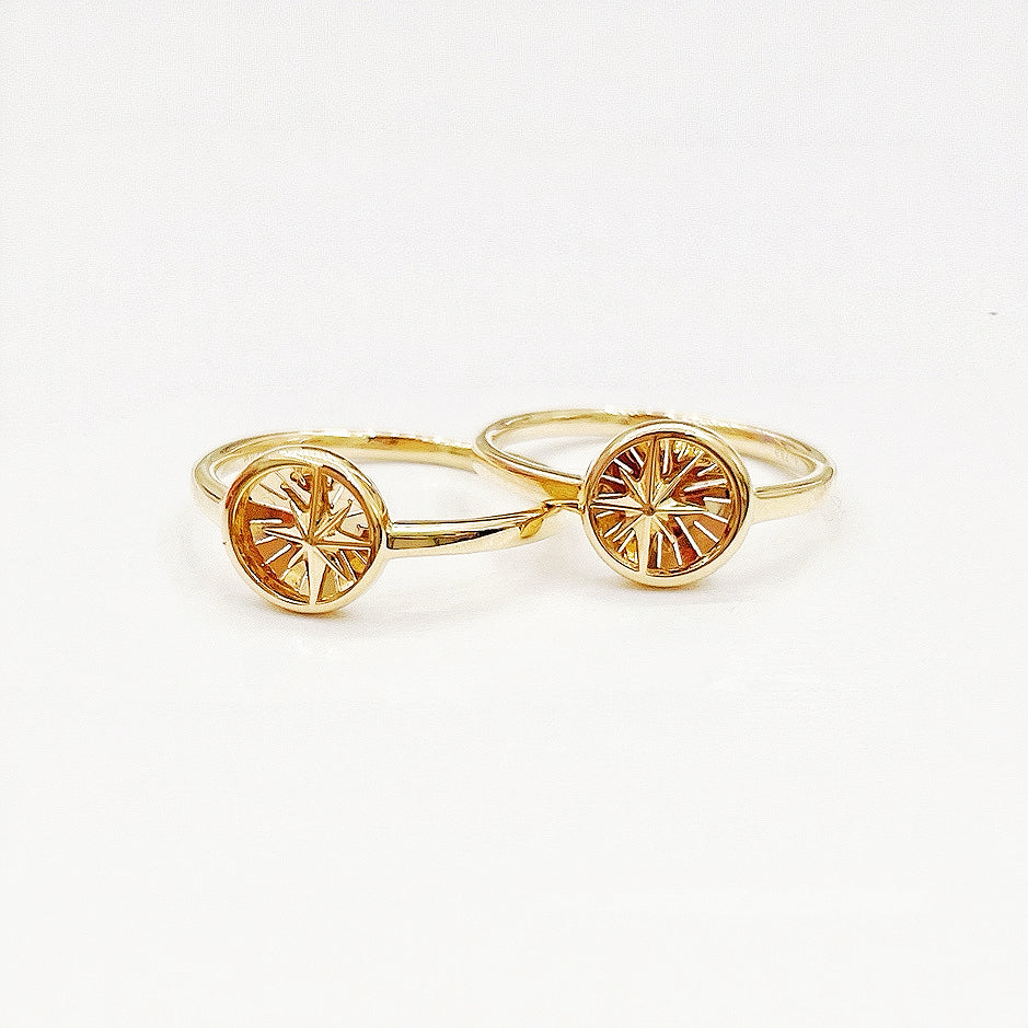 Hexagram 18k Gold Ring (Item No. HFR014)