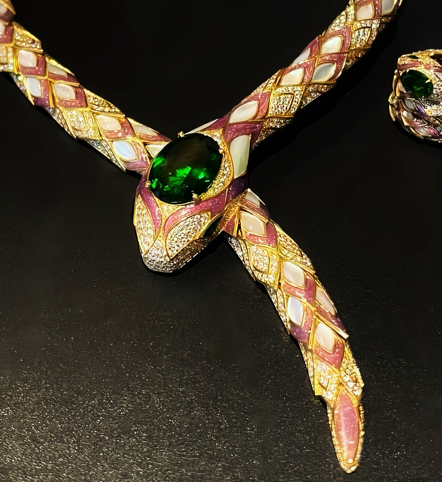 Gold Ouroboro Set/ Necklace Bracelet Ring (Item No. GP0017)