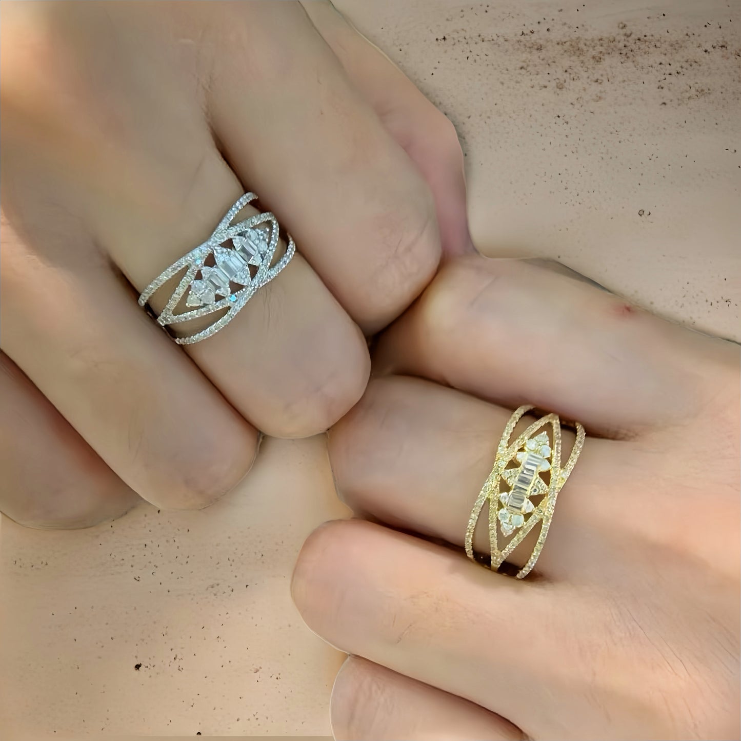 Vintage 18k Gold Sapphire Diamond Ring (Item No. VT183)