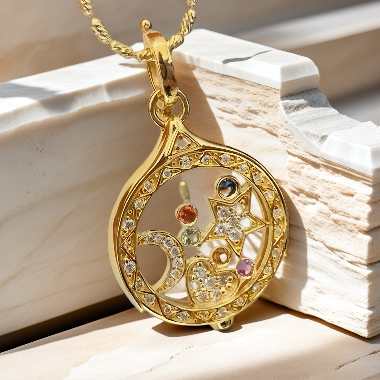 Vintage 18k Gold Diamond Pendant (Item No. VT098)