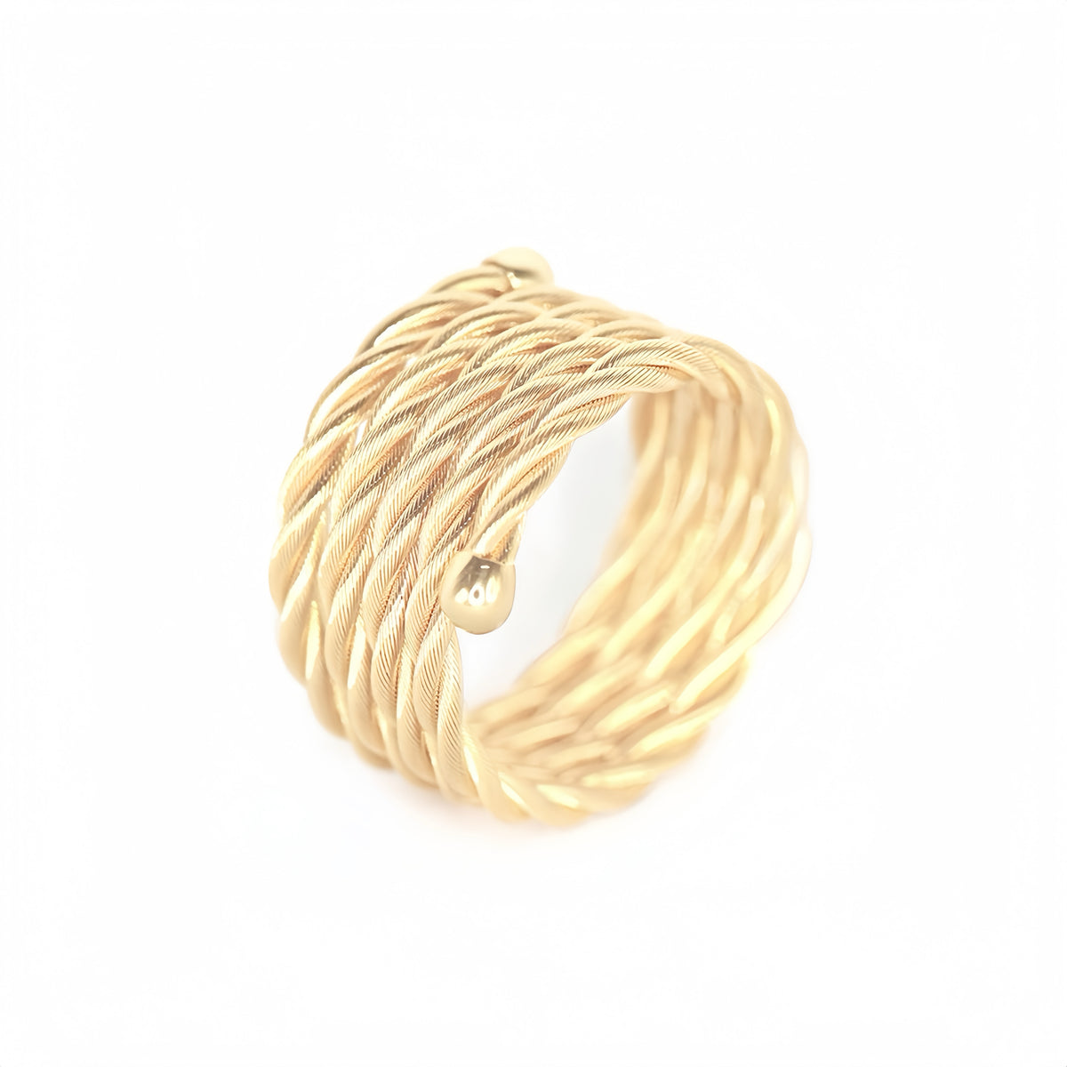 Twisted 18k Gold Diamond Ring (Item No. SH061CR)