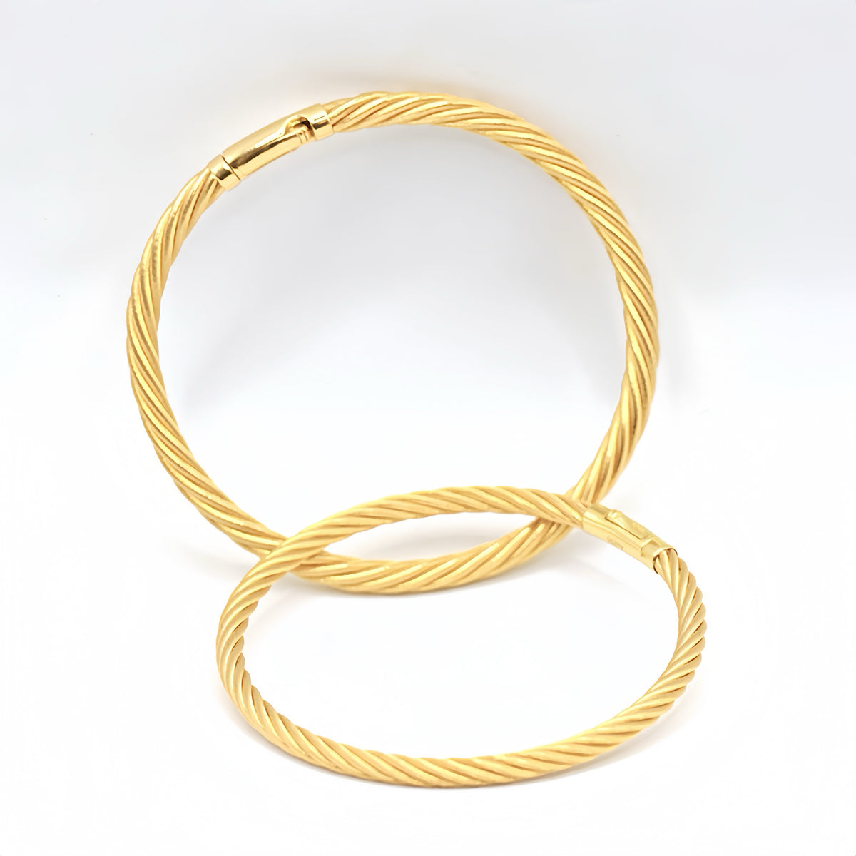 7 Strand Twisted 18K Gold Bracelet (Item No. SH042CB)