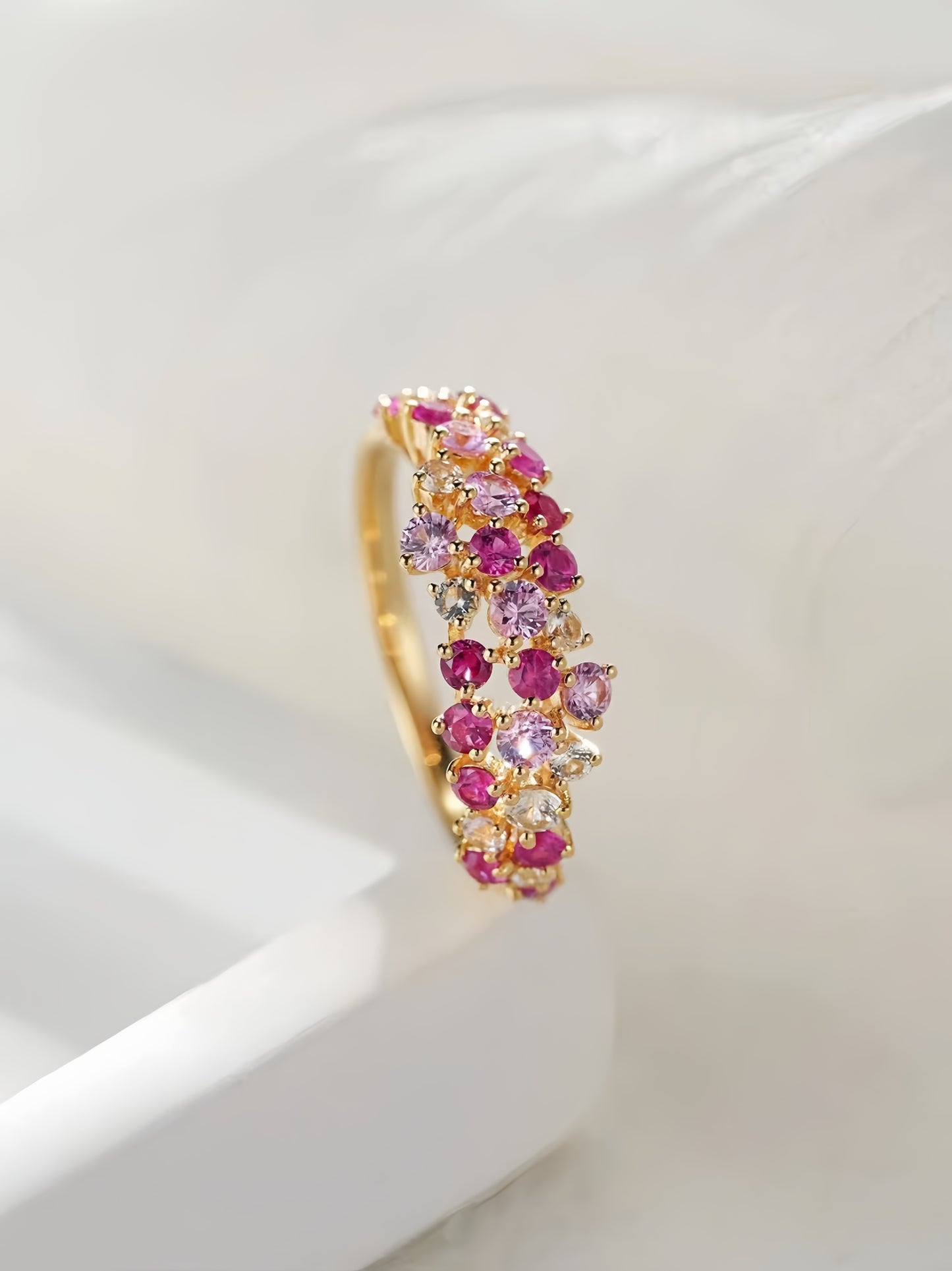 Rainbow Sapphire 18k Gold Ring (Item No. SA134)