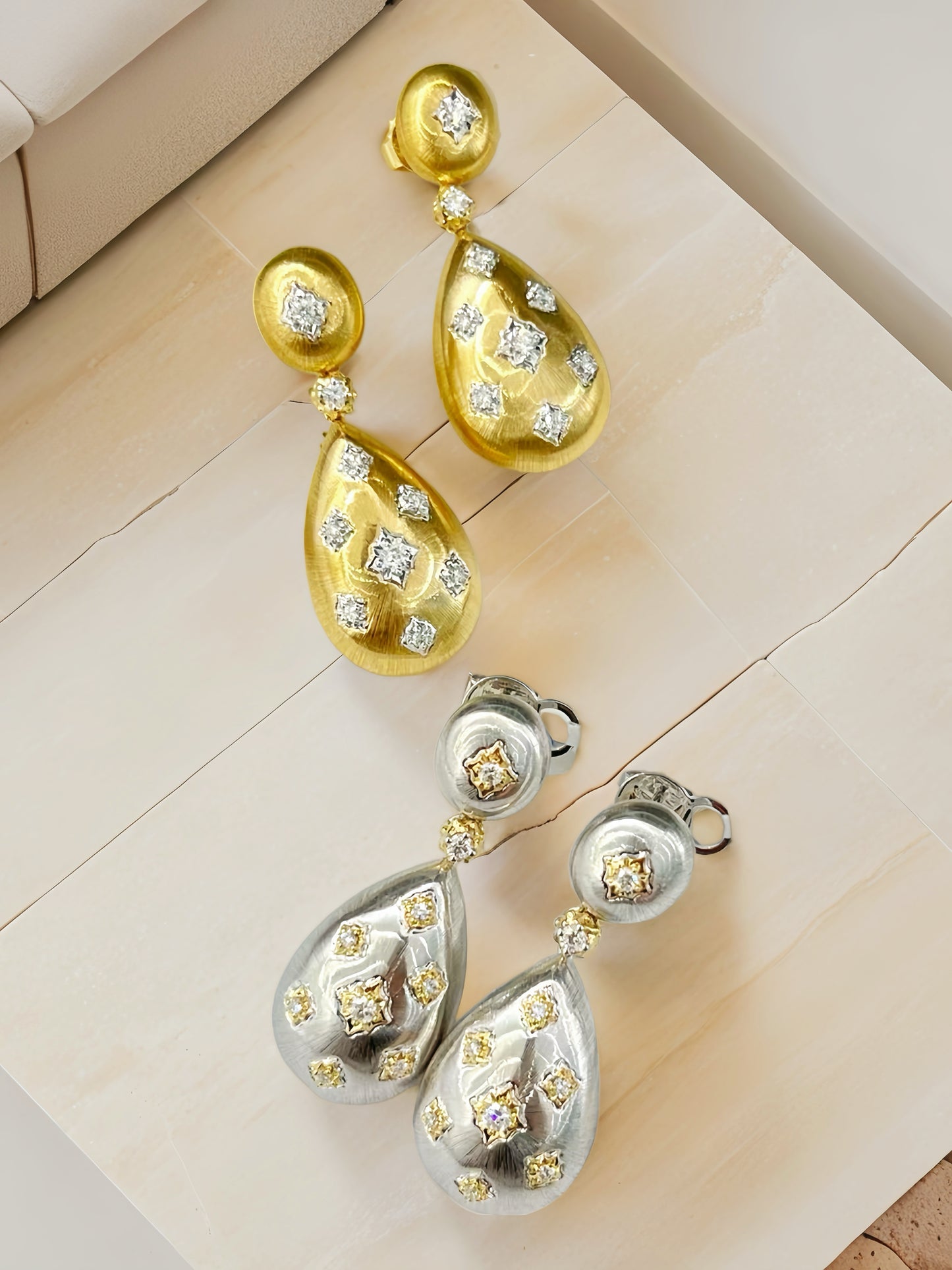 Vintage 18k Gold Diamond Ruby Earring (Item No. VT244)