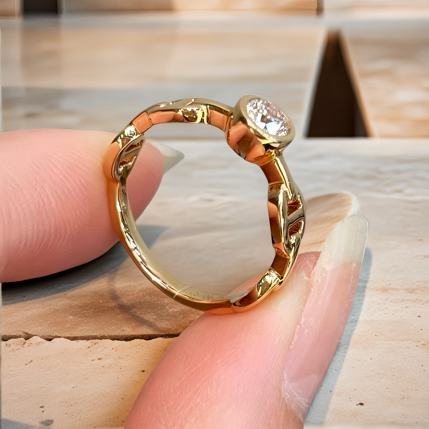 Vintage 18k Gold Diamond Ring (Item No. VT161)