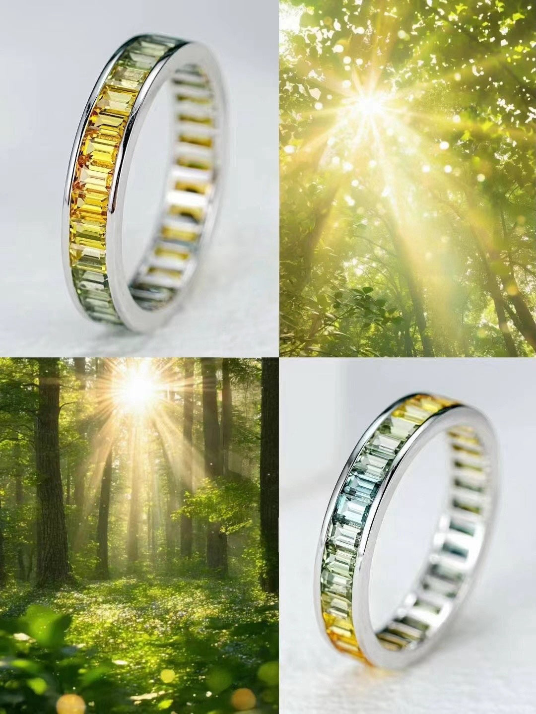 Rainbow Sapphire 18k Gold Ring (Item No. SA049)