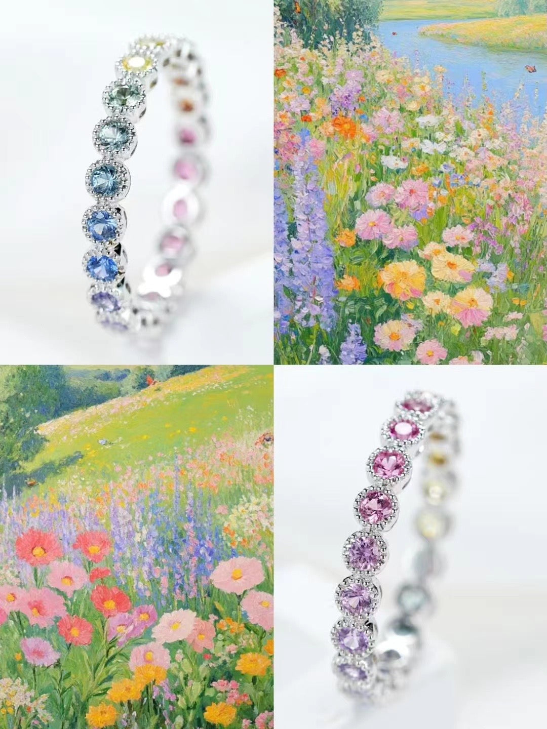 Rainbow Sapphire 18k Gold Ring (Item No. SA029)