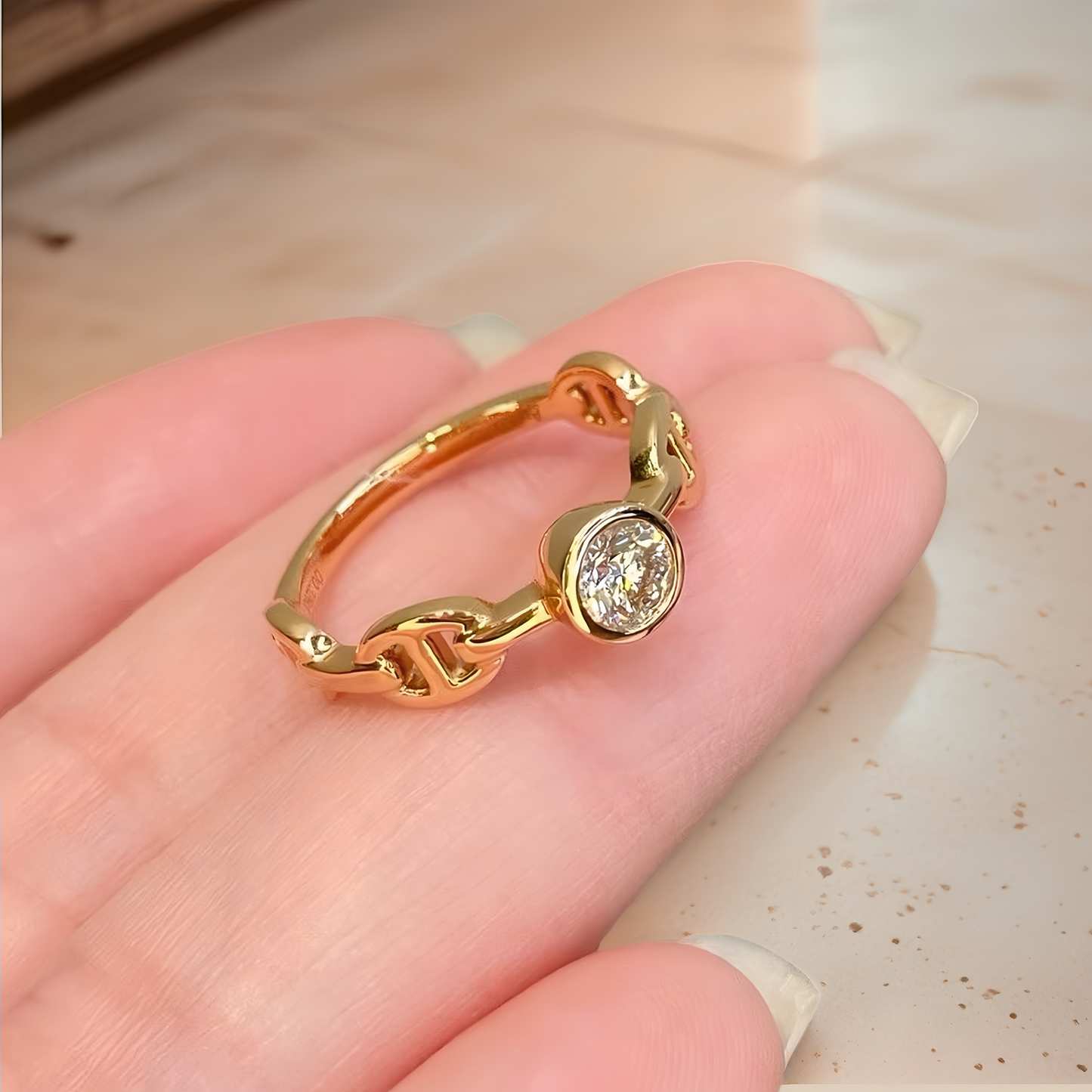 Vintage 18k Gold Diamond Ring (Item No. VT161)