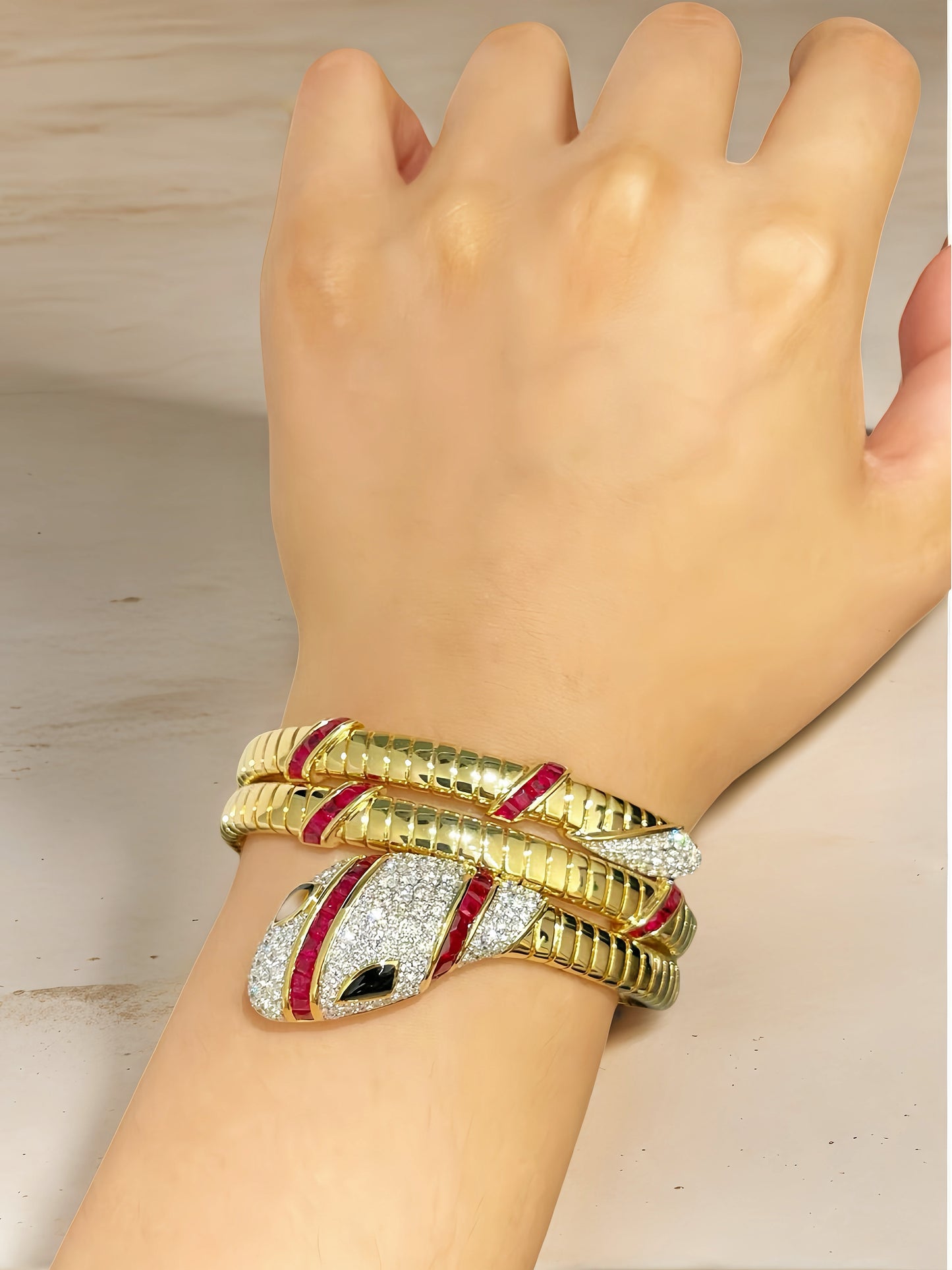 Ouroboro 18k Gold Diamond Bracelet (Item No. VT258)