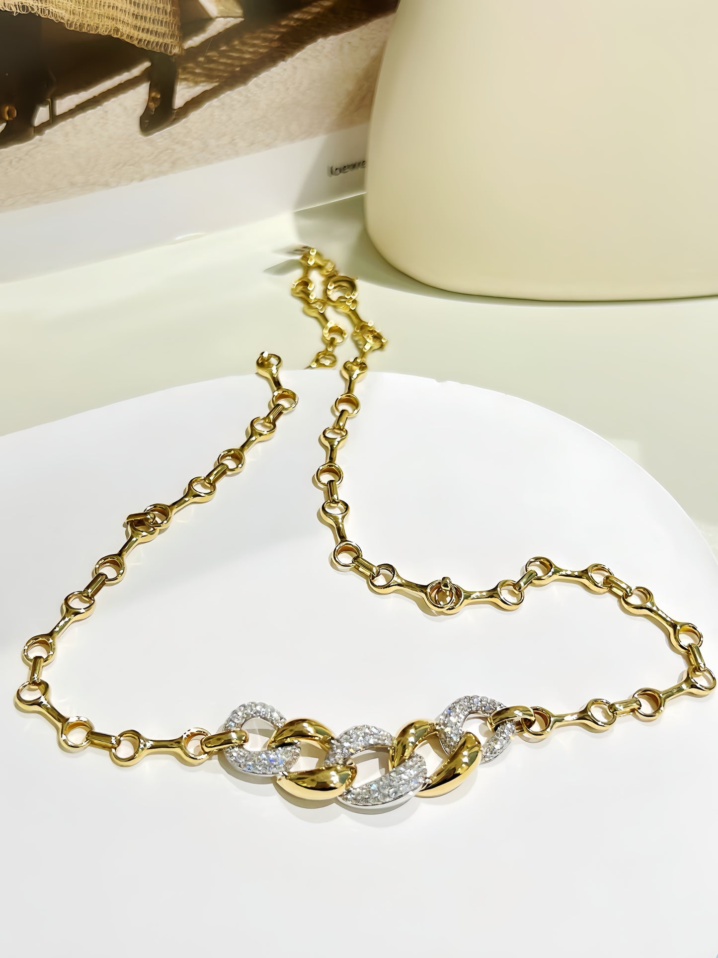 Cuban Link18k Gold Diamond Ruby Necklace (Item No. VT260)