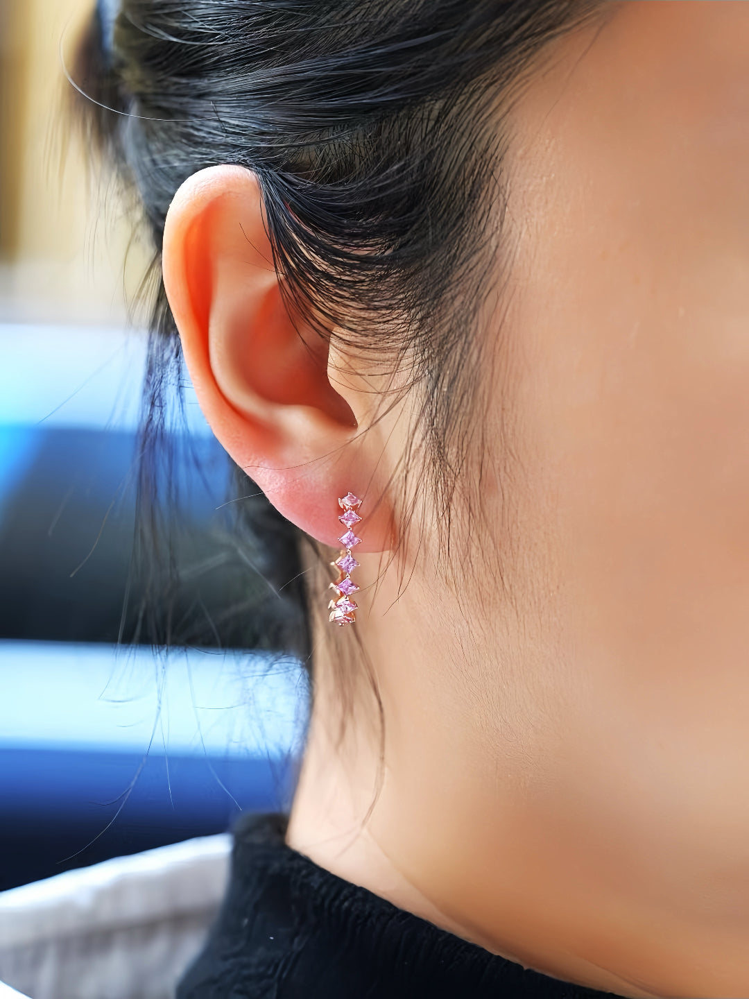 Rainbow Sapphire 18k Gold Earring (Item No. SA089)