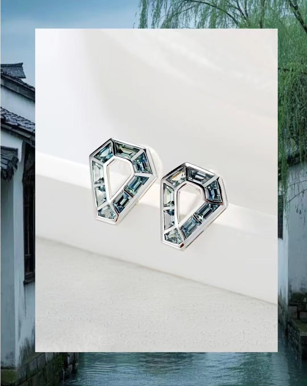 Rainbow Sapphire 18K Gold Earring (Item No. SA007)