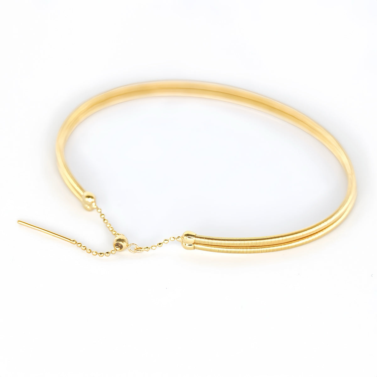 Double Strand Twisted 18K Gold Bracelet (Item No. SR021CB)