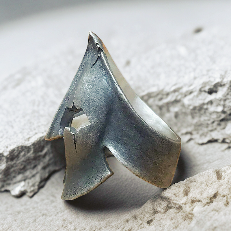 Greek Helmet Silver Ring (Item No. SC038)