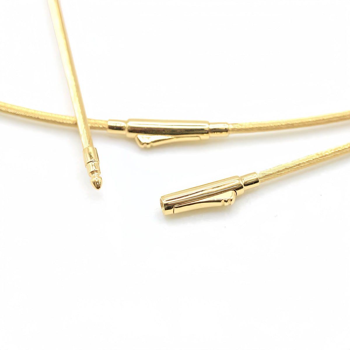 1.0mm/1.1mm Twisted 18k Gold Necklace (Item No. SH011CN)