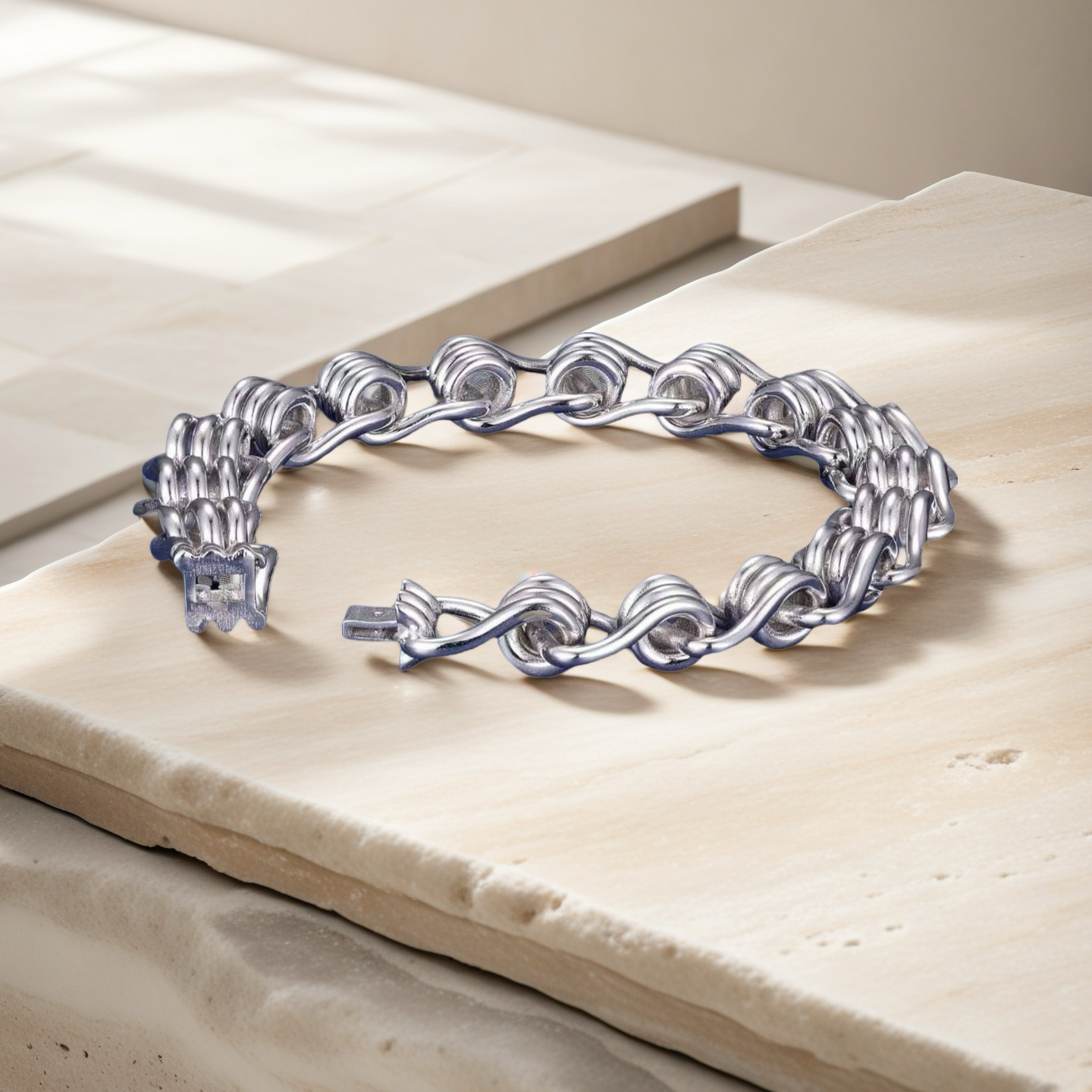 Classic Platinum Gold Bracelet (Item No. GB0043)