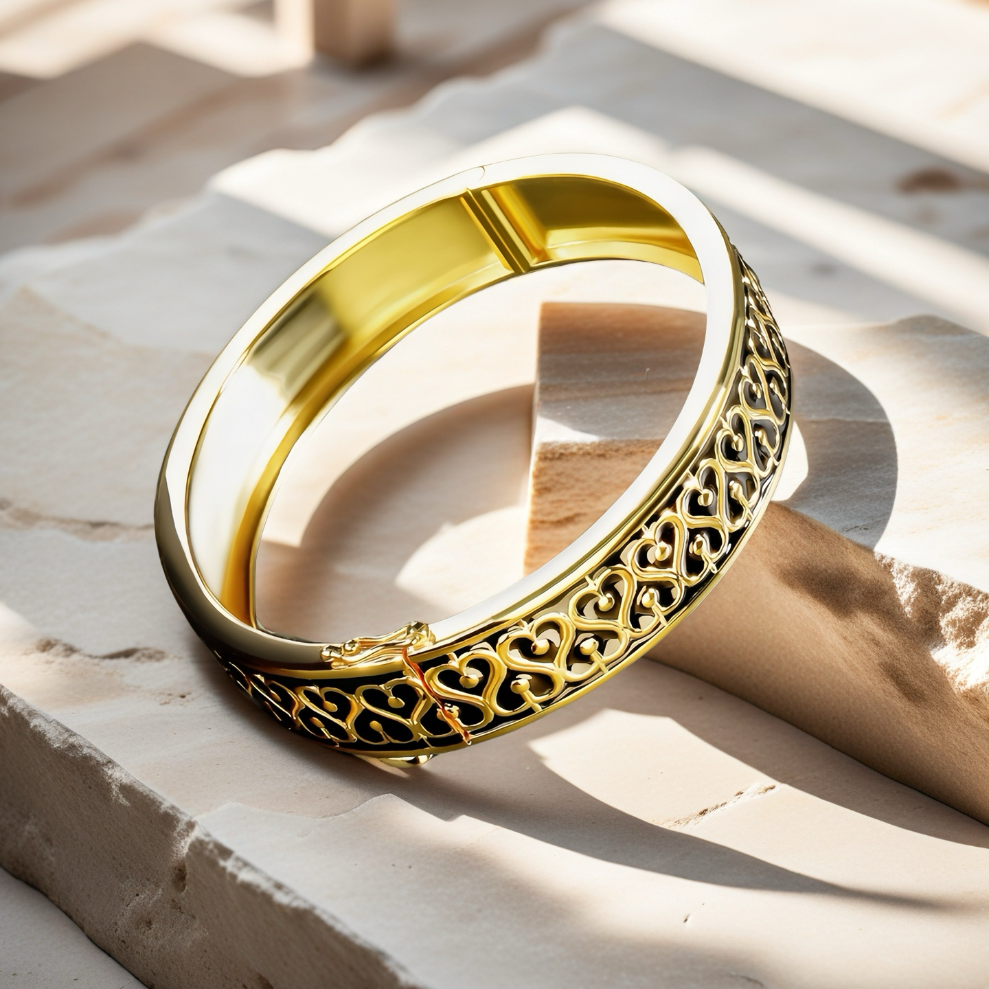 Greek Key Enamel 925 Sterling Silver/9k/14k/18k Gold Bangle(Item No. GB0012)