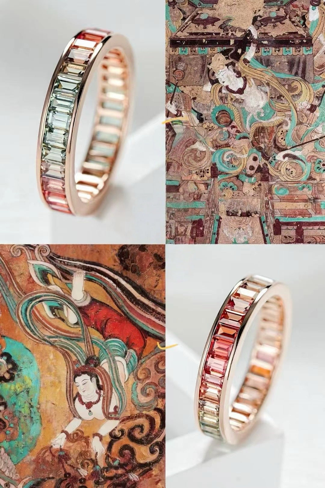 Rainbow Sapphire 18k Gold Ring (Item No. SA049)