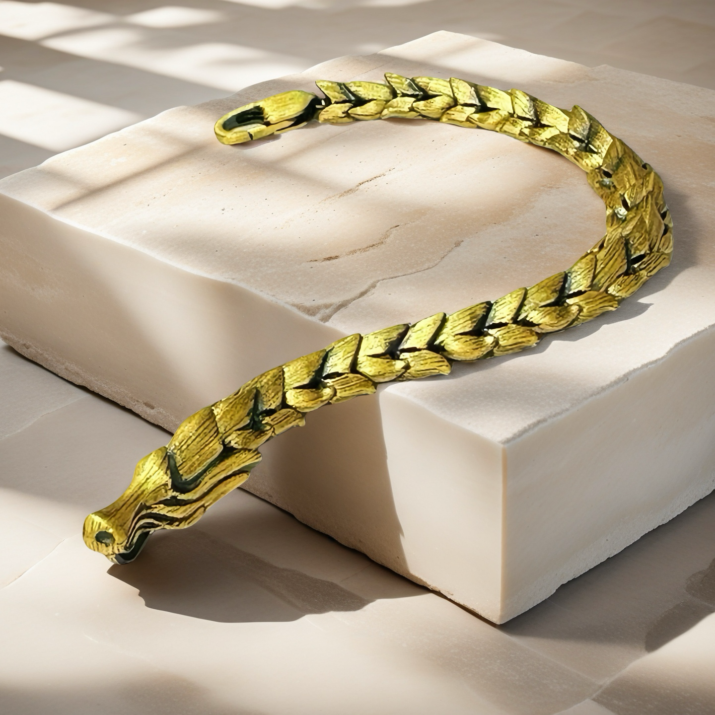 Gold Dragon 24k Gold Bracelet Chain (Item No. GB0029)