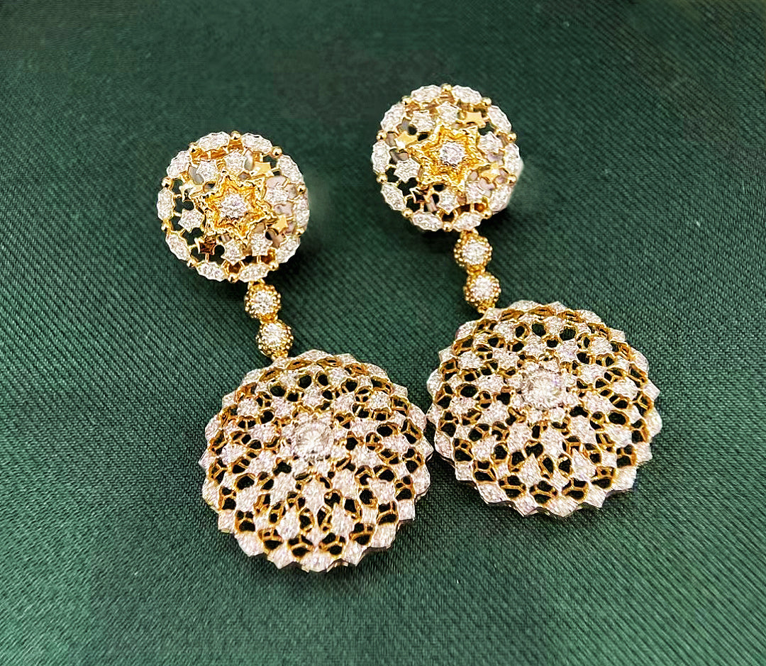 Vintage 18k Gold Diamond Earring (Item No. VT236)