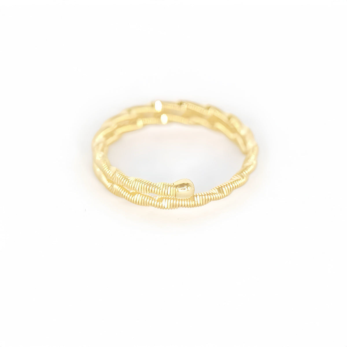 Single Wire-wrapped 18k Gold Ring (Item No. DG161CR)