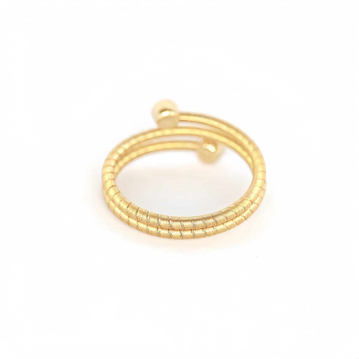Double Twisted 18k Gold Diamond Ring (Item No. SX081CR)