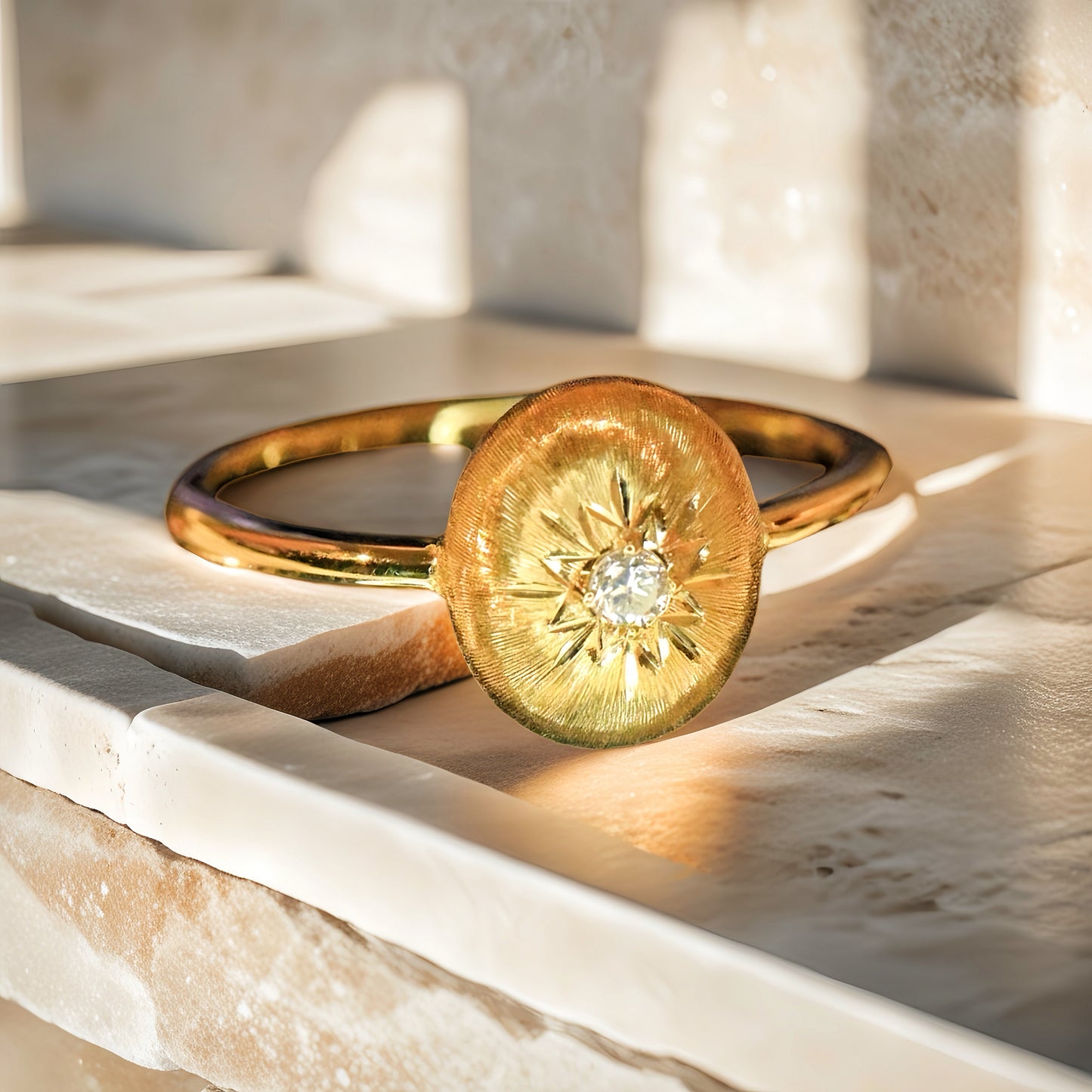 Vintage 18k Gold Diamond Ring (Item No. VT185)