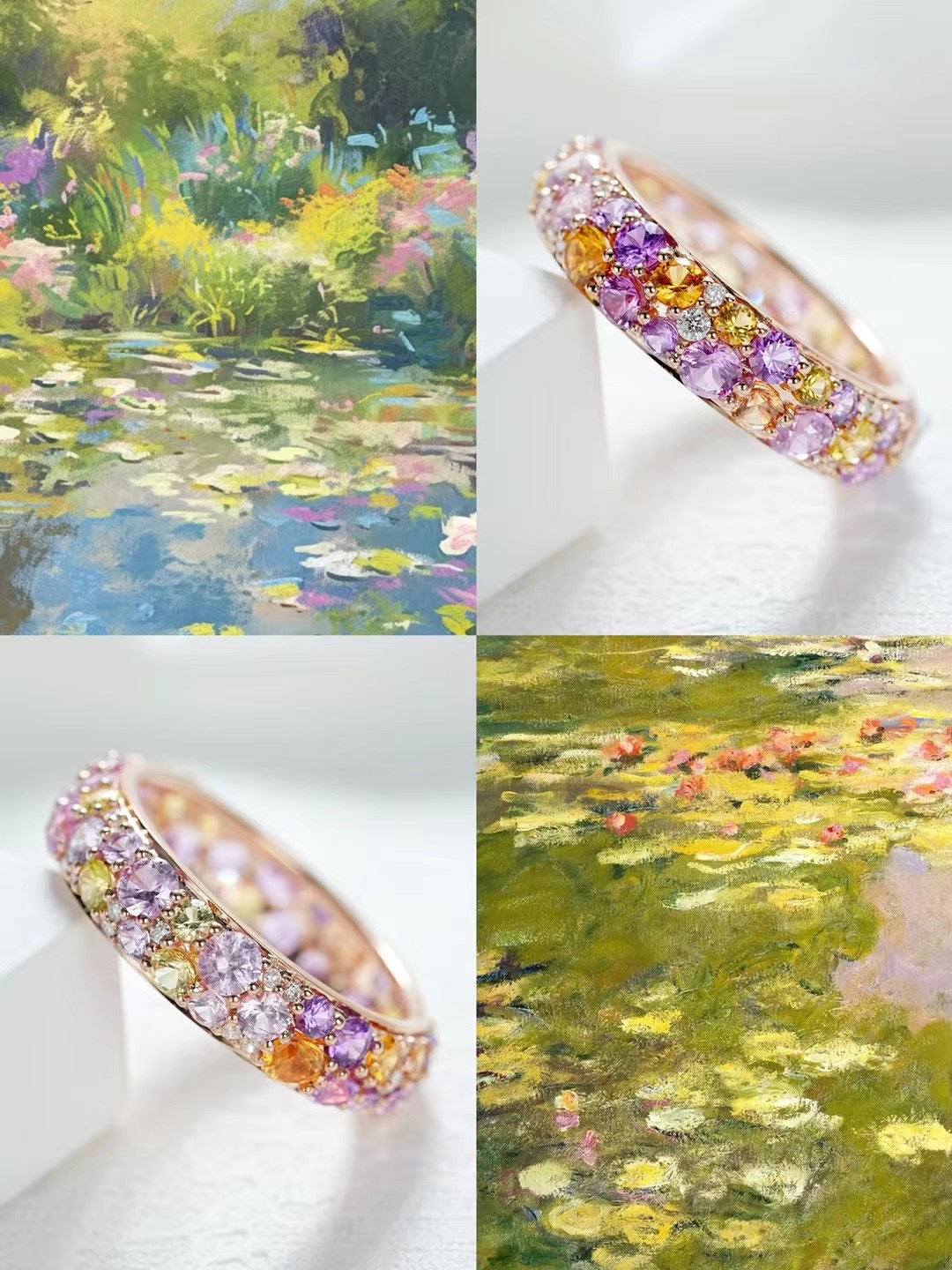 Rainbow Sapphire 18k Gold Ring (Item No. SA043)