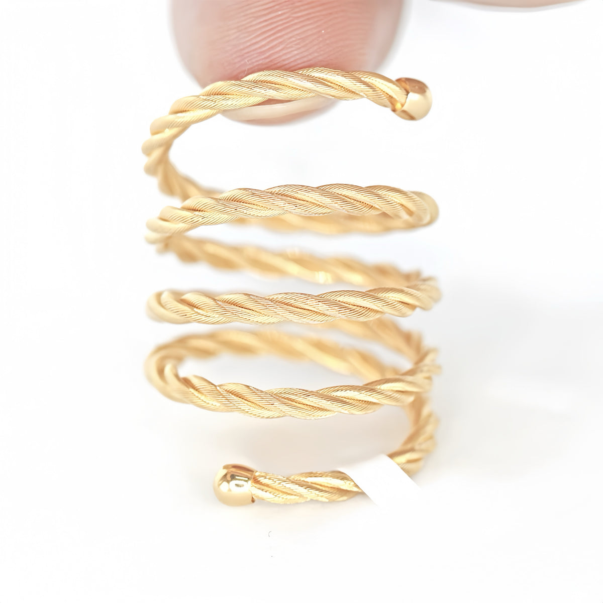Twisted 18k Gold Diamond Ring (Item No. SH061CR)
