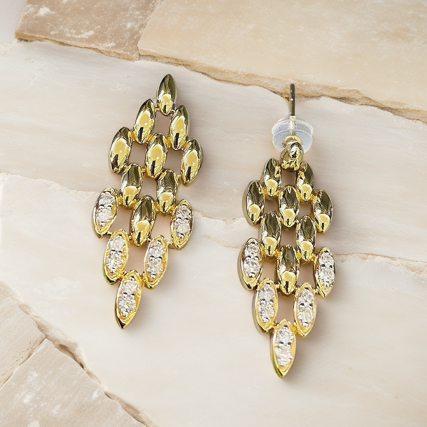 Vintage 18k Gold Diamond Earring/Pendant (Item No. VT067)